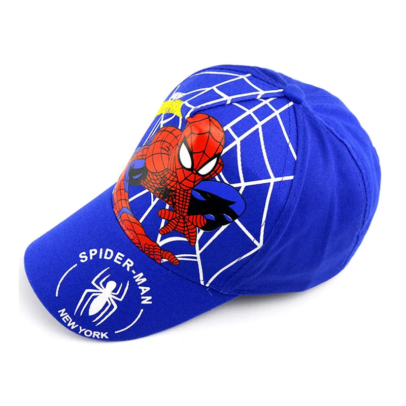 Disney Anime Cute Spiderman Kids Hats - Baseball Cap for Boys and Girls, Summer and Autumn Hip Hop Sun Hat for Children