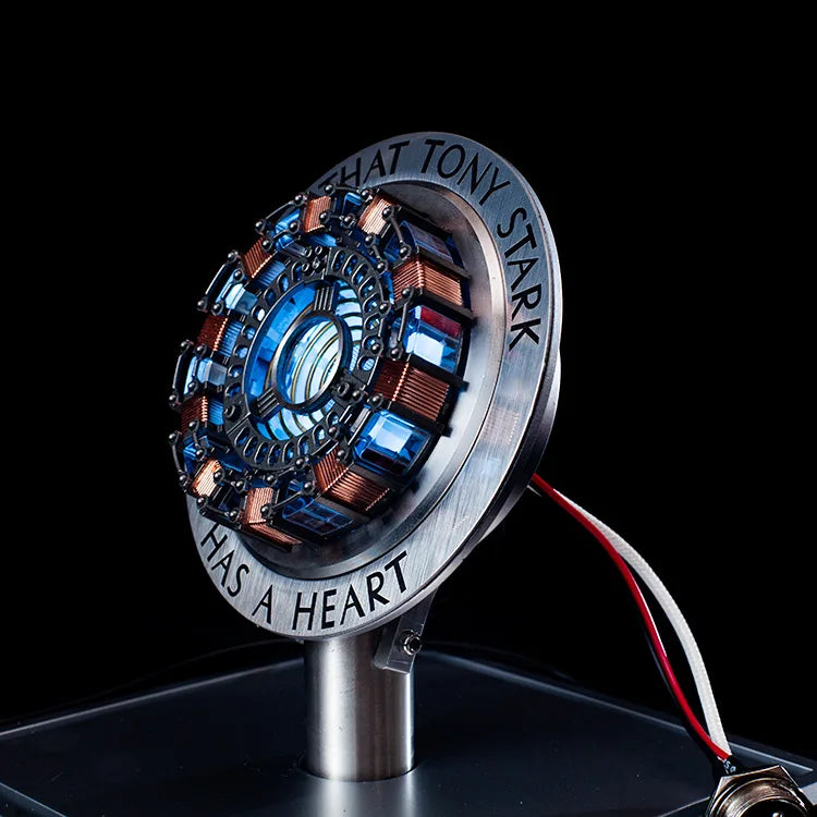 Avenger Iron Man MK1 Arc Reactor – Tony Stark Heart of Mark Figure with LED Light, 1:1 Cosplay Toy Chest Lamp for Kids Gift