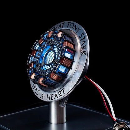Avenger Iron Man MK1 Arc Reactor – Tony Stark Heart of Mark Figure with LED Light, 1:1 Cosplay Toy Chest Lamp for Kids Gift