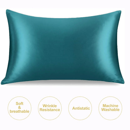 JuwenSilk Mulberry Silk Pillowcase – Soft Satin Silk Pillow Cover for Standard & Queen Size Bedding, Skin & Hair Care Luxury Sleep