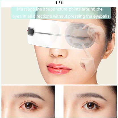 Electric Rotating Kneading Eye Massager | Warm Compress Therapy with Music for Eye Fatigue & Anti-Wrinkle