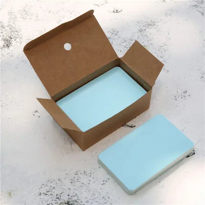 100pcs Kraft Paper Cards – Blank Color Business Cards, Message & Thank You Cards, Writing Labels, Bookmarks & Learning Cards