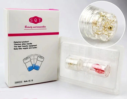 SQY 20-Pin Titanium Needle Tips for Derma Stamp - Reusable Anti-Aging & Whitening Skin Care Serum Tool