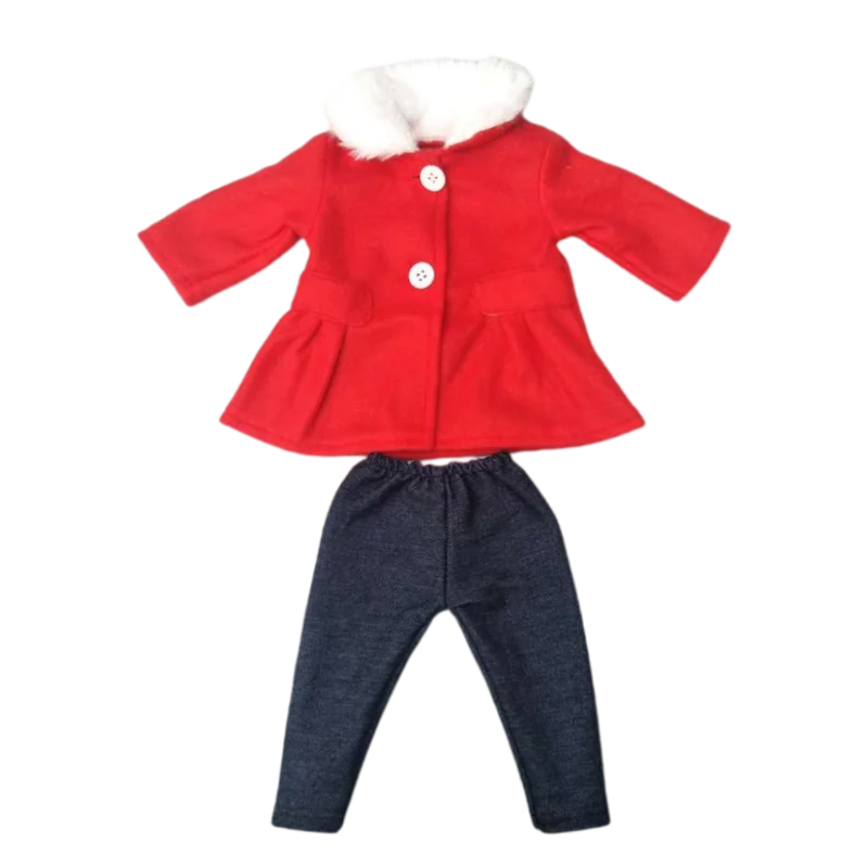 18-Inch American Girl Doll Clothes – Coat, Tights & Pants Outfit for Newborn & Baby Dolls