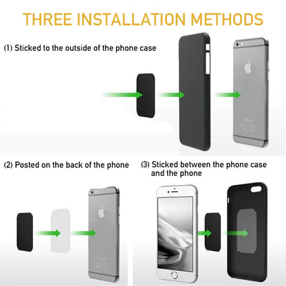 Metal Plate Sticker for Magnetic Phone Holders: Iron Sheet Disk for Magnet Mobile Phone Holder - Compatible with Magnetic Car Phone Stand, 1/3/5PCS