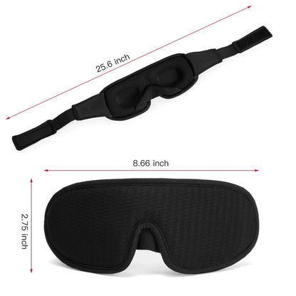 3D Padded Sleep Mask — Soft Eye Shade Blindfold for Blocking Light, Sleeping Aid Eyepatch