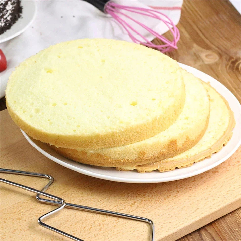 Adjustable Height Cake Cut Slicer: Stainless Steel Device for Cake Decorating - DIY Bakeware Kitchen Cooking Tool