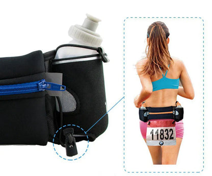 Marathon Trail Running Waist Pack – Dual Pocket Fanny Belt for Phone, Water Bottle & Fitness for Men & Women