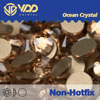 VDD Non Hot Fix Crystal Nail Art Rhinestones - 2088 Flower Flatback Gems for DIY Nail Decorations