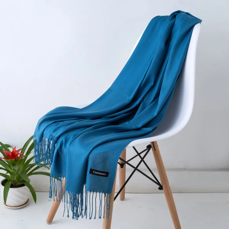 Women's Pashmina Scarf — Cashmere Feel Shawl & Wrap for Evening Dresses, Travel, Office, Winter, and Weddings