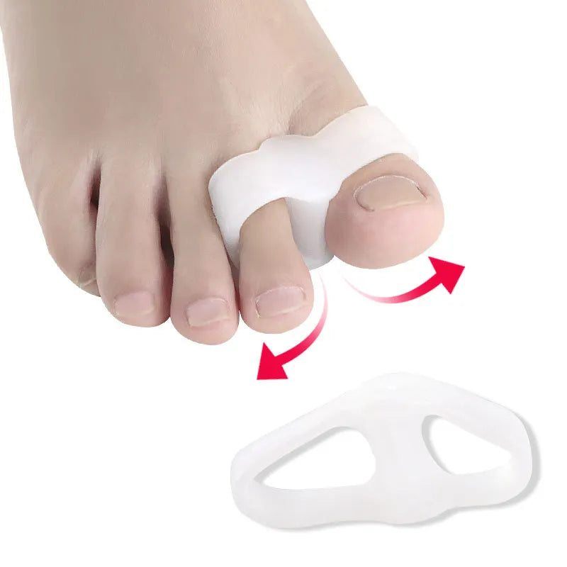 2 Piece Silicone Toe Spreader Separator - Bunion and Hallux Valgus Corrector for Thumb and Finger Alignment