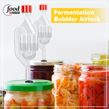3PCS S-Shape Airlocks for Homebrewing – Bubble Airlock Carboys Stopper & Fermenter Seal Valve with Food-Grade Grommets for Wine Making