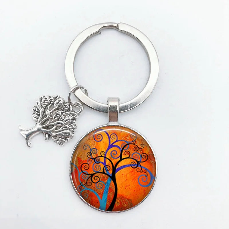 Tree of Life Keychain – Vintage Handmade Fashion Key Ring Jewelry Gift for Men & Women Party & Everyday Use Accessories