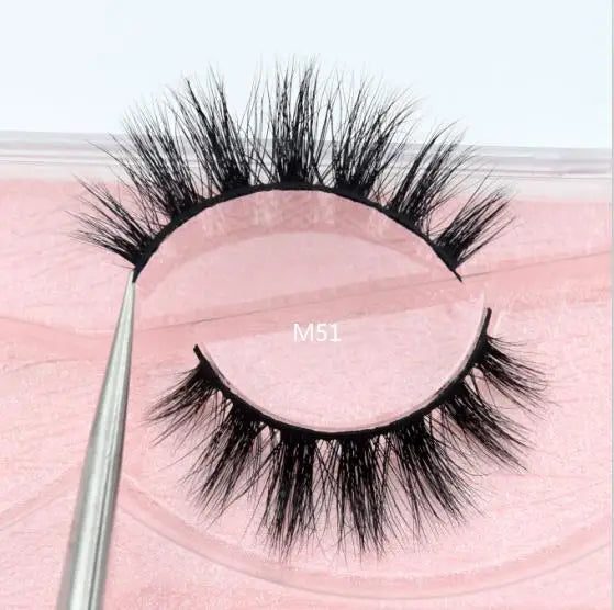 Visofree 3D Mink Eyelashes – Thick Handmade Full Strip Cruelty-Free False Lashes for Makeup M56