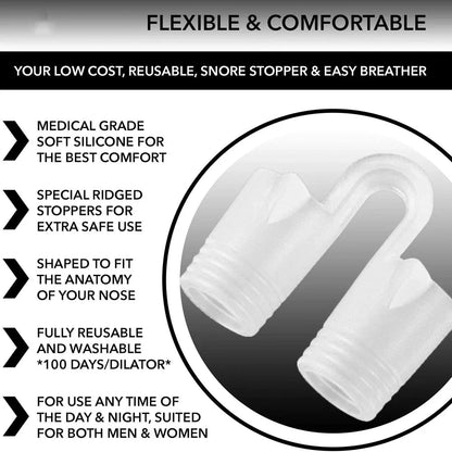 8PCS Anti-Snoring Nose Clips – Nasal Dilator Silent Sleep Aid Device for Men