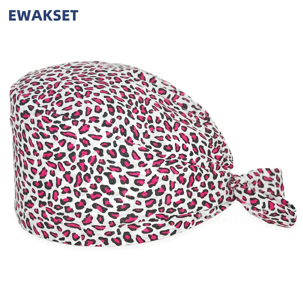 Unisex Soft Scrub Cap – Cartoon Print Surgical Hat for Men and Women, Operating Room Nursing Accessories
