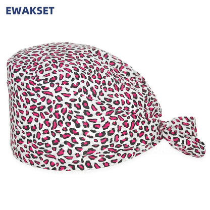 Unisex Soft Scrub Cap – Cartoon Print Surgical Hat for Men and Women, Operating Room Nursing Accessories