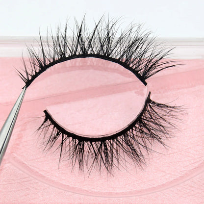 Visofree 13mm 3D Mink Eyelashes – Natural Long Handmade Cruelty-Free False Lashes for Makeup G04