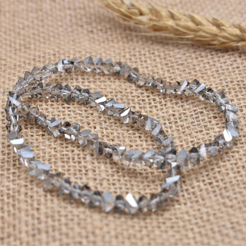 Yanqi Triangle Crystal Beads - 38 Colors 4mm Loose Glass Beads for DIY Jewelry Making Earrings Necklace Crafts