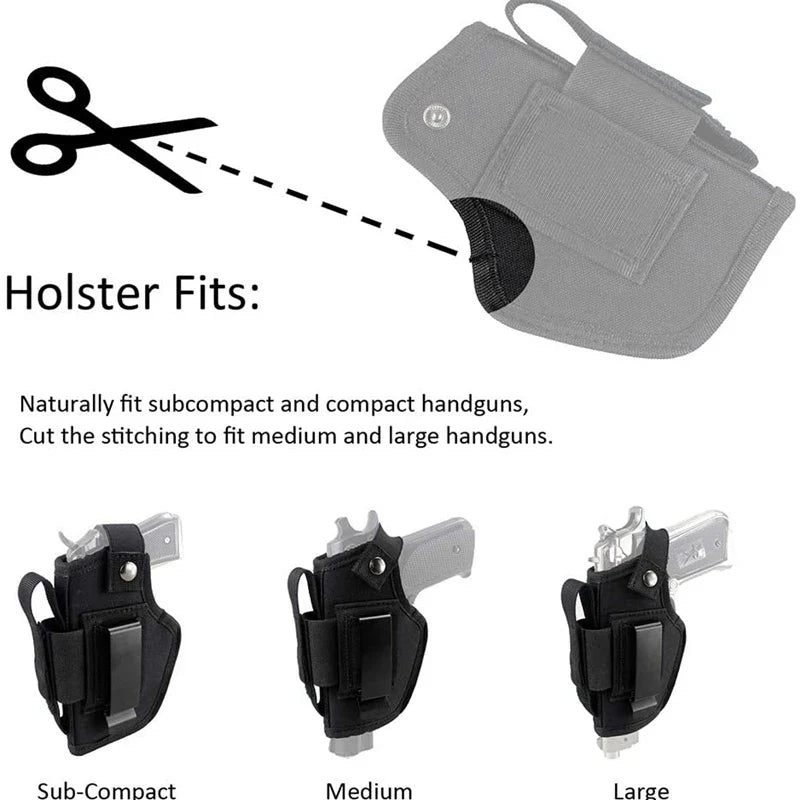 Tactical Ambidextrous Gun Holster - IWB & OWB Concealed Carry Holster with Magazine Pouch