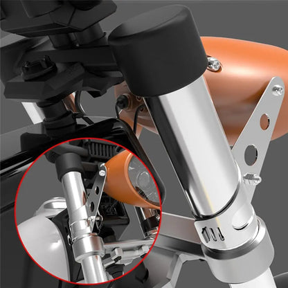 Universal Motorcycle Headlight Mount Bracket – Adjustable Fork Clamp Holder for Chopper & Motor Forks 27-48mm