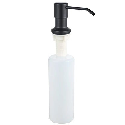 Senlesen Matte Black Liquid Soap Dispenser — 250ml Hand Press Bottle for Kitchen Sink, Dishwashing Detergent