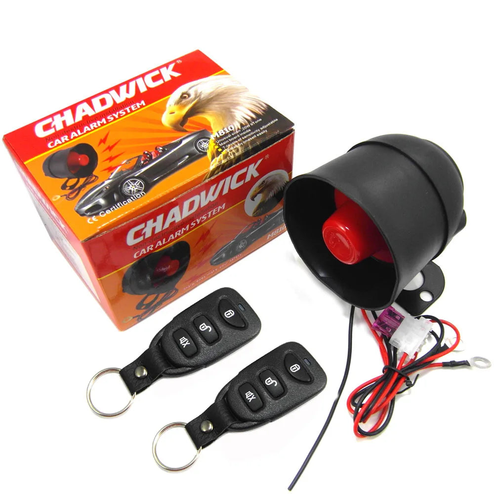 Universal 12V Car Alarm System – Anti-Theft Security Protection with 2 Remote Controls Auto Burglar Protection System