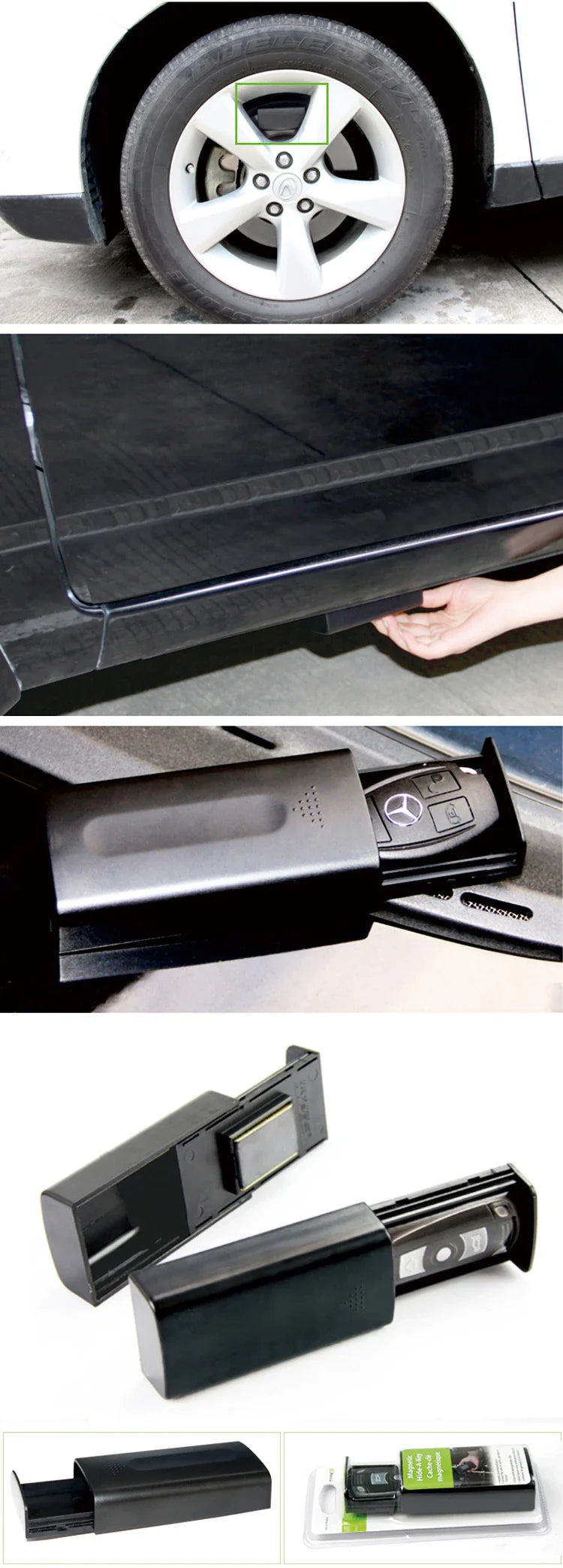 Magnetic Key Safe Box – Hidden Storage for Car Keys & Valuables (Outdoor, Home, Office, Truck, Caravan)