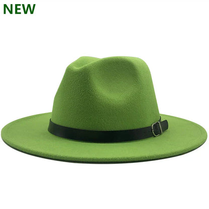 2022 Fashion Fedora Hat for Men & Women - Black Wool Blend Jazz Cap, Outdoor Casual Hat in X & XL Sizes