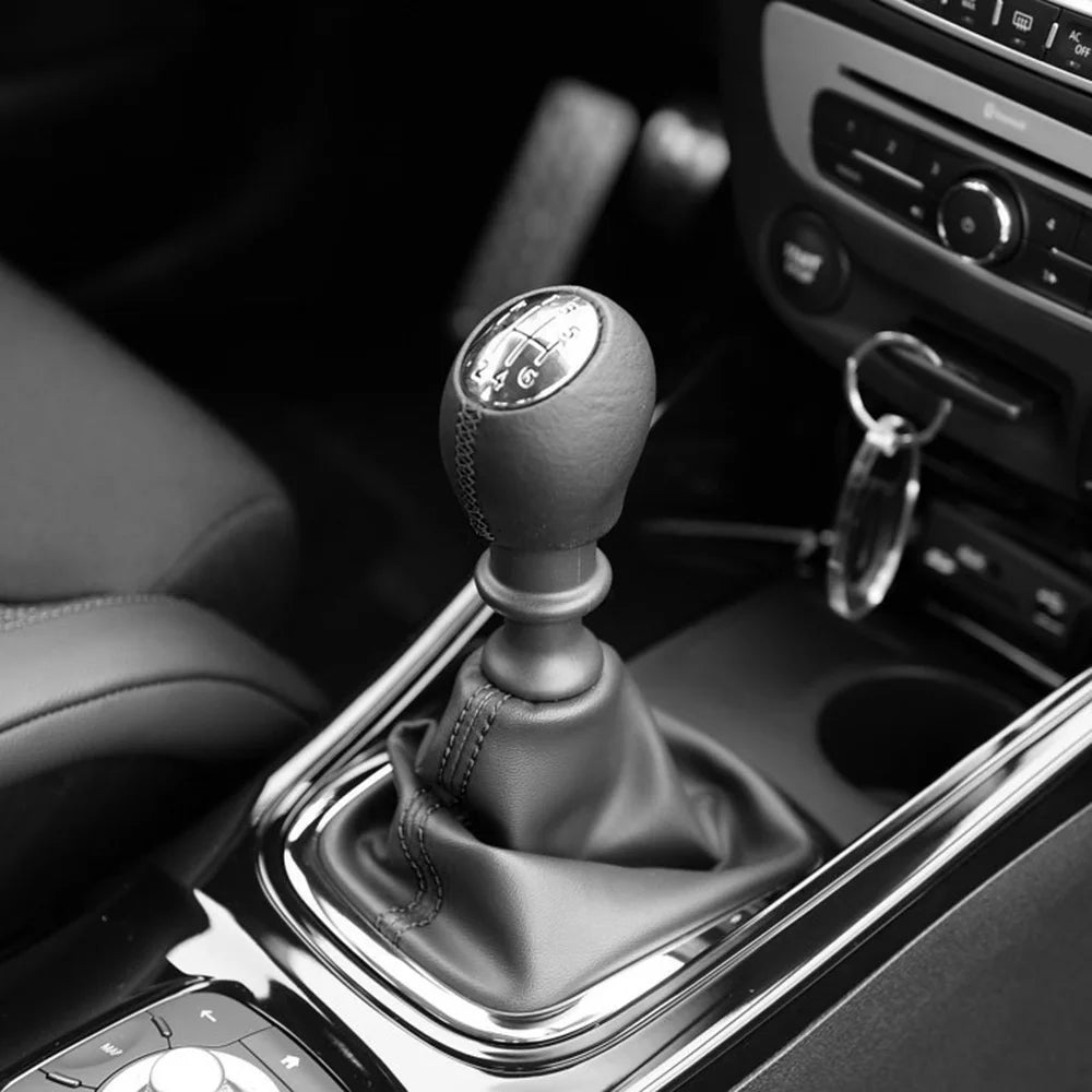 Upgrade Your Drive: 6-Speed Leather Gear Shift Knob Handleball - Compatible with Renault Megane MK3, Clio, Laguna, Nissan Interstar, Vauxhall Vivaro, Movano