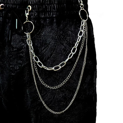 Vintage Metal Tassel Keychain – Long Rock Hipster Pant & Jean Clip Accessory for Women