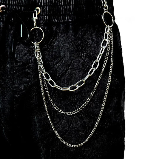 Vintage Metal Tassel Keychain – Long Rock Hipster Pant & Jean Clip Accessory for Women