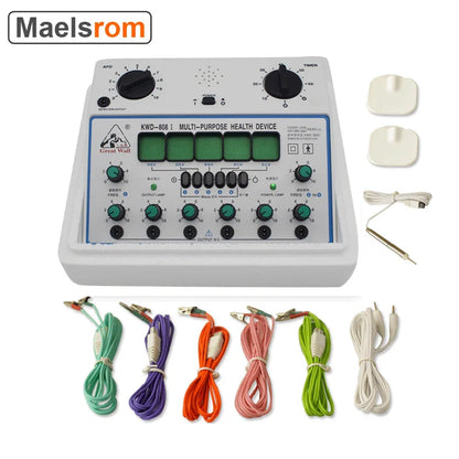 Electro Acupuncture Stimulator Machine – Nerve & Muscle Therapy with 6 Waveforms, 6 Output EMS Massager