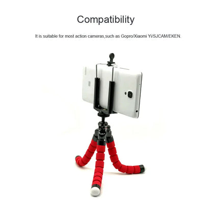 Flexible Mini Octopus Tripod for GoPro Hero 12/11/10/9/8/7 Black MAX & Action Cameras Accessories
