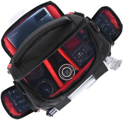 FOSOTO Waterproof DSLR Camera Shoulder Bag – Professional Case for Canon, Nikon, Sony, Video & Lens Storage