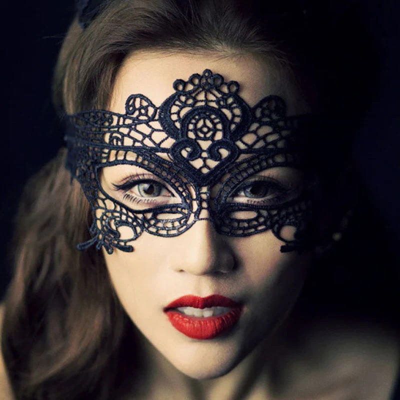 Sexy Lace Eye Mask for Women — Venetian Masquerade, Halloween & Carnival Half-Face Cosplay Party Mask