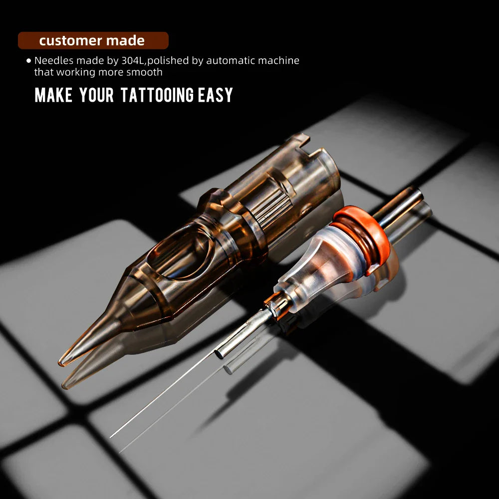 Ambition Premium Revolution Tattoo Cartridge Set - Mixed Needles Including Round Liner, Shader, Curved Magnum in Sizes 1RL, 3RL, 5RL, 7RL, 9RL, 7RM, 9RM, 13RM