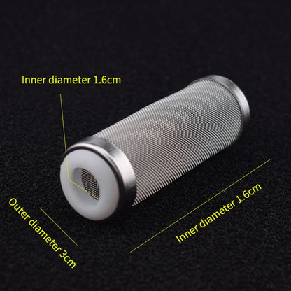 12/16mm Aquarium Inflow Inlet Filter – Stainless Steel Mesh Net Guard, Fish Tank Intake Strainer & Prefilter Cover