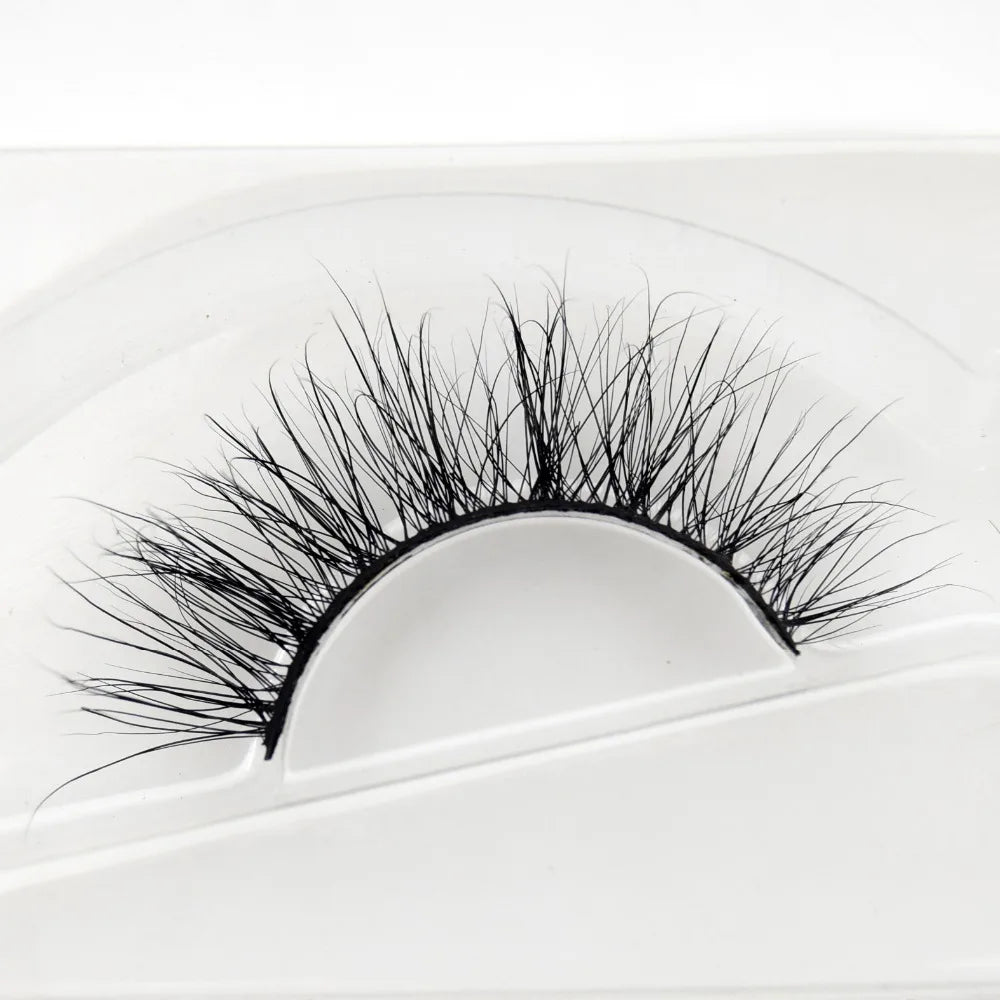 Visofree 3D Mink Eyelashes – Thick Handmade Full Strip Cruelty-Free False Lashes for Makeup M56