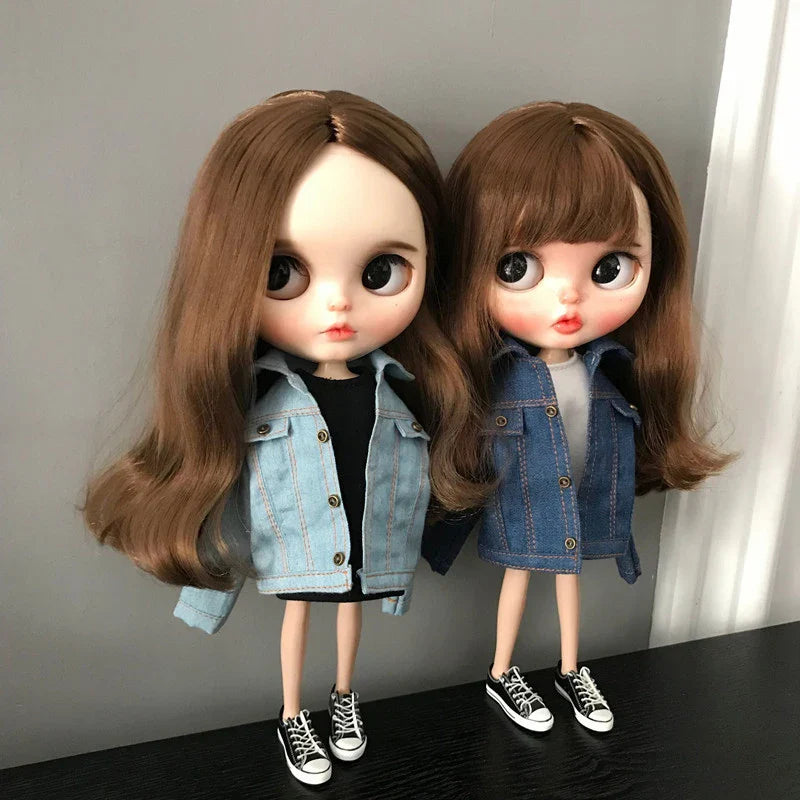 Blythe Doll Denim Clothes – Fashion Jacket & Outfit for OB24 Azone 1/6 Doll Accessories