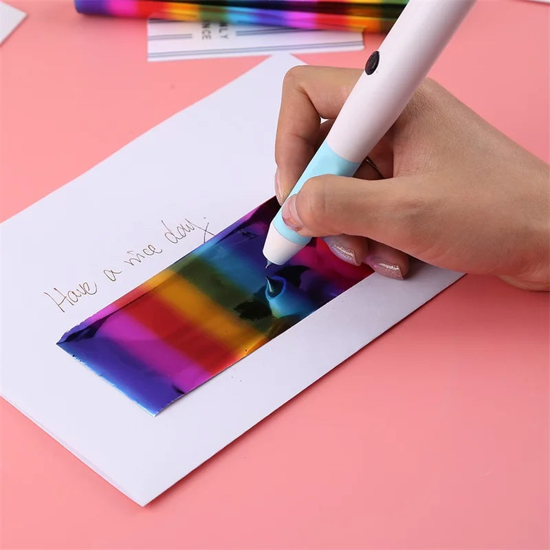 All-in-One USB Heat Foil Pen Kit – Calligraphy & DIY Lettering with 3 Nibs for Custom Foiling