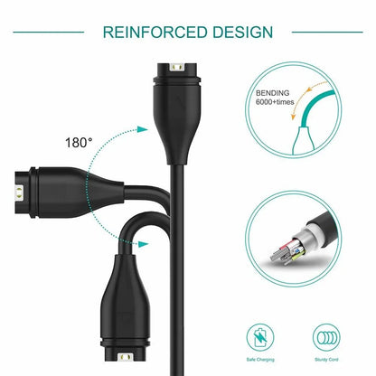 1M USB Type-C Charging Cable for Garmin Fenix 5–7 Series, Vivoactive & Venu – Fast Charge with Dustproof Plug