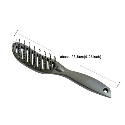 Pro Hair Salon Anti-Static Curved Vent Comb – Heat-Resistant Tine Brush for Scalp Massage & Hairdressing
