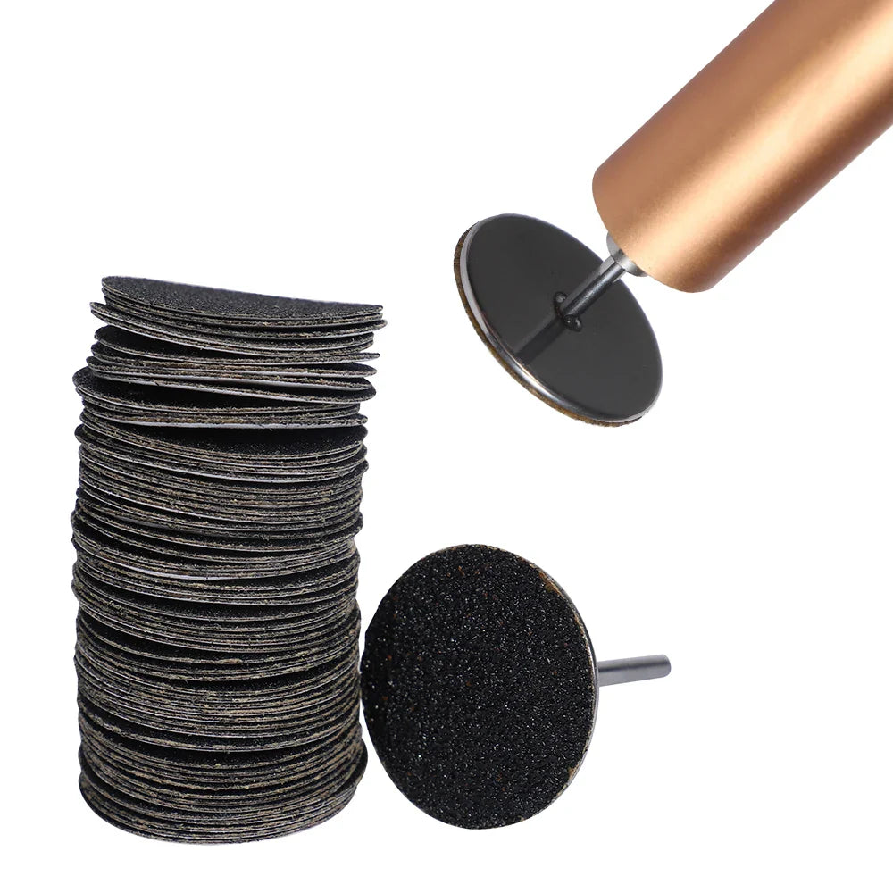 Foot Dead Skin Sandpaper Smart Wheel Pedicure Disc | Replaceable Sandpaper for Callus and Cuticle Removal | 25MM Manicure Tool