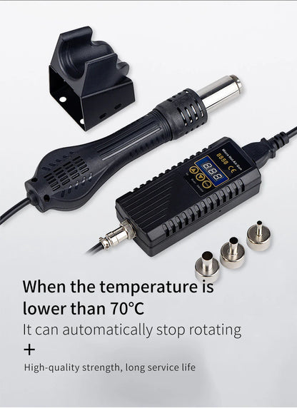 JCD 750W Heat Gun – Digital Display Micro Rework Soldering Station & Hot Air Gun for Welding & Repair, Model 8858