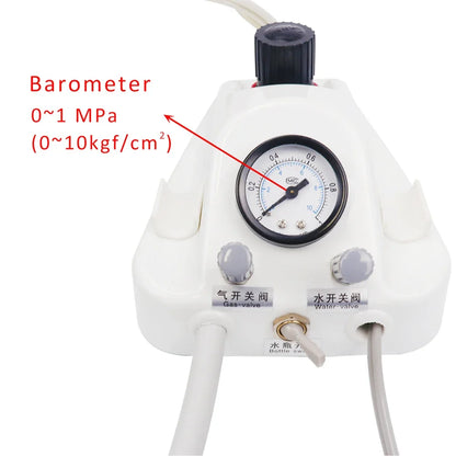 Portable Dental Turbine Unit – Works with Air Compressor, 3-Way Syringe, 2/4 Holes, Teeth Whitening Dentistry Equipment