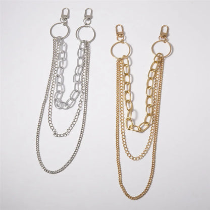Vintage Metal Tassel Keychain – Long Rock Hipster Pant & Jean Clip Accessory for Women