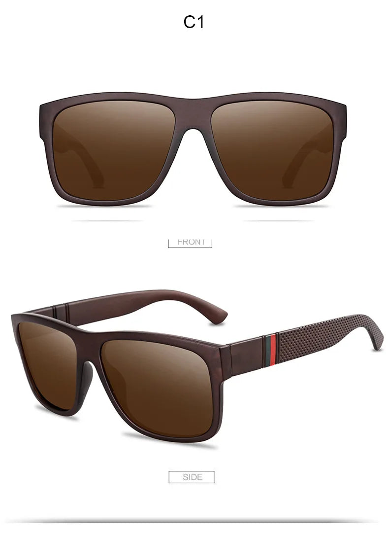 2024 Luxury Polarized Sunglasses for Men — High-End Square UV400 Driving Eyewear & Fashion Travel Sun Glasses