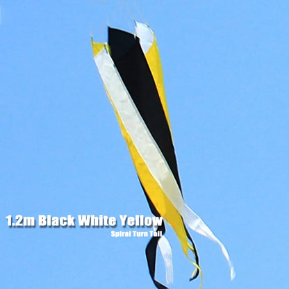 1.2M Spinner Windsock Kite - Soft Inflatable Turbine Line Decoration with Carry Bag