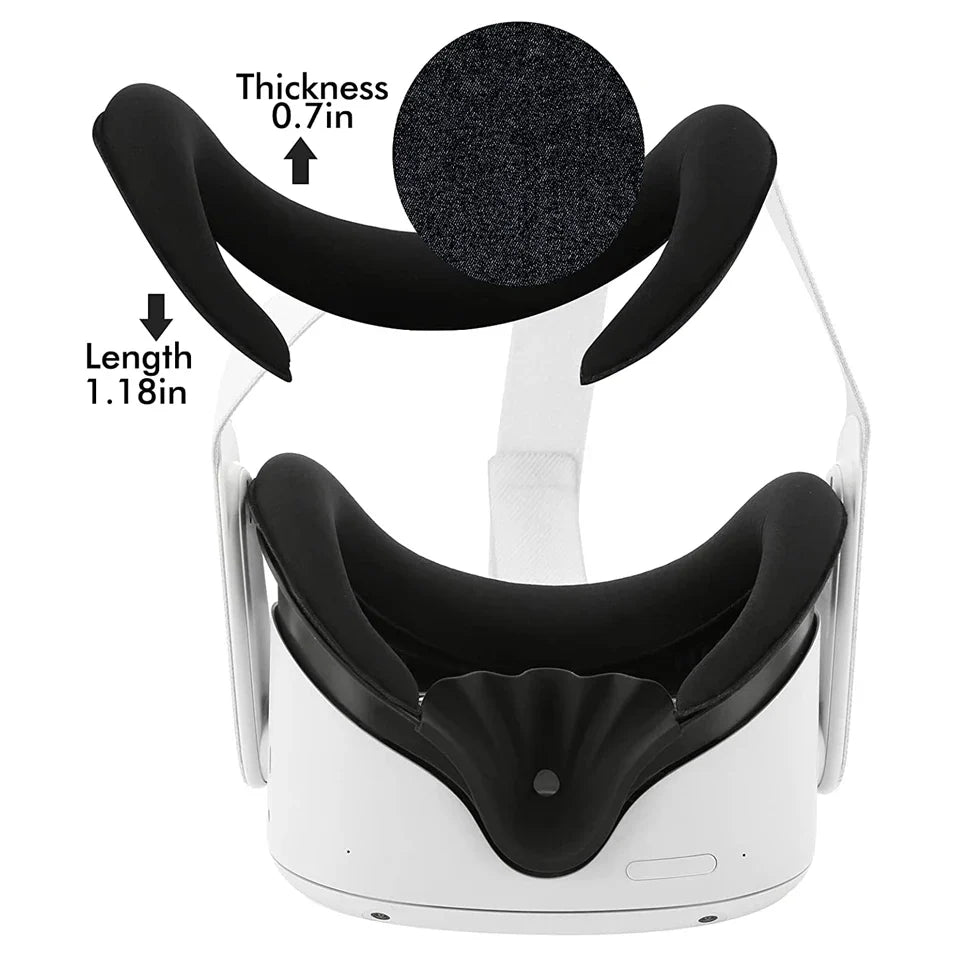 Foam Replacement 3D Shaped Facial Interface Bracket – Widened Accessories for Oculus Quest 2 – Breathable Sweat Guard Face Pad